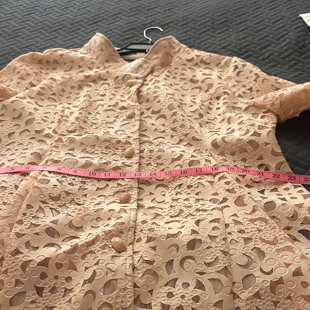 Moshita Pale Pink Lace Button two piece suit - Picture 8 of 16